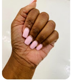 Soft blush pink manicure
